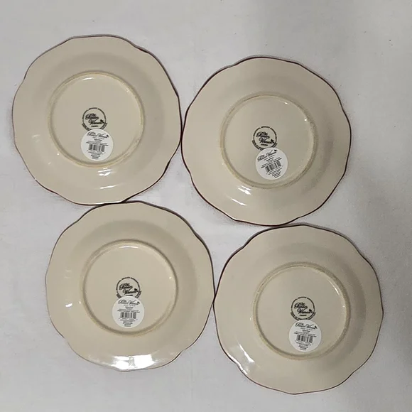 NWT Set Of 4 Pioneer Woman Vintage Geo Stoneware Salad Plates -- 8 1/2" - Picture 11 of 14
